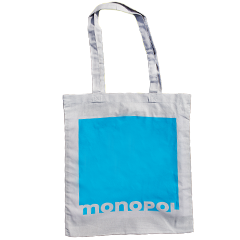 MONOPOL LOGO-Stoffbeutel 2023, cyan